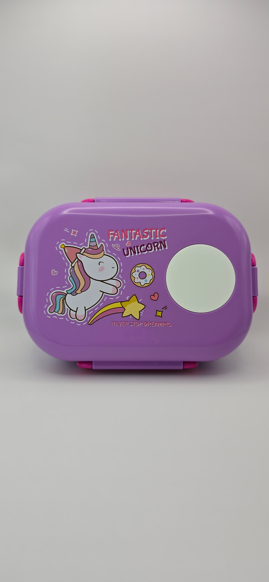Lunchbox Kinder – Auslaufsicher, BPA-frei mit Besteck & Extra-Behälter | Dino oder Einhorn Motiv