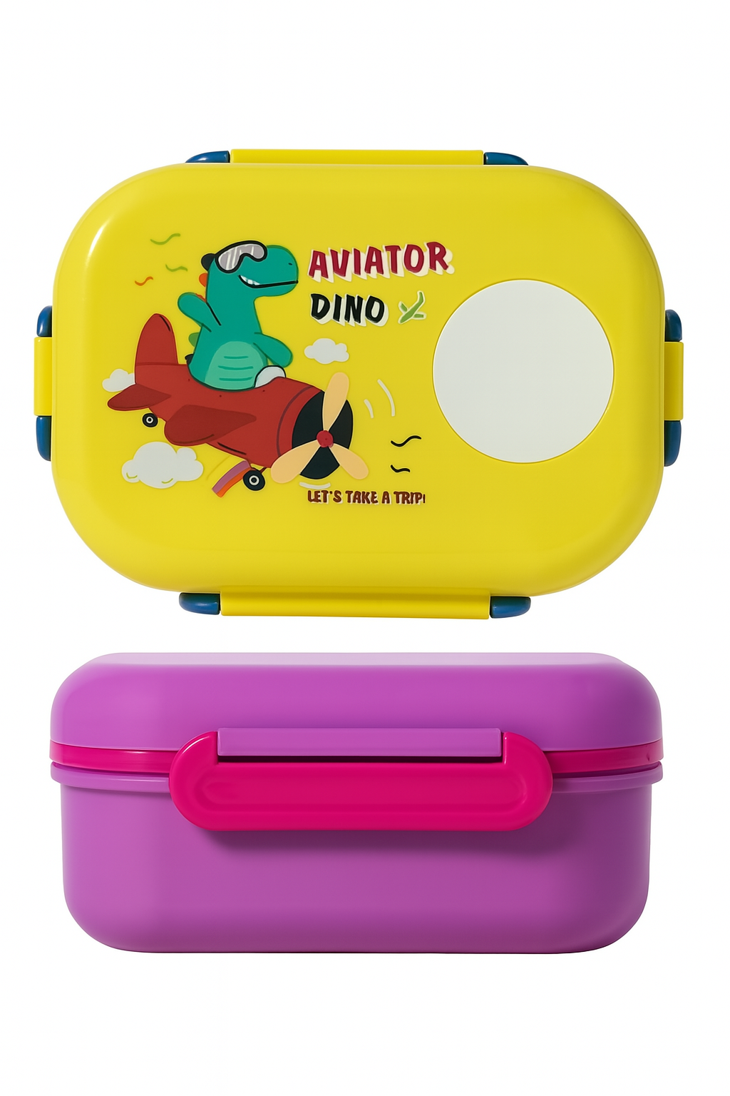 Lunchbox Kinder – Auslaufsicher, BPA-frei mit Besteck & Extra-Behälter | Dino oder Einhorn Motiv