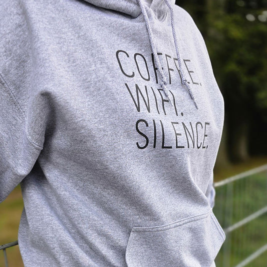 Hoodie – Wifi. Coffee. Silence. | Cotton Heritage M2580