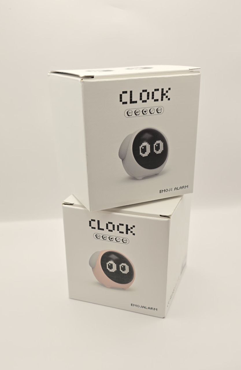 Emoji Wecker – Digitalwecker mit LED-Anzeige, Akku & Nachtlicht